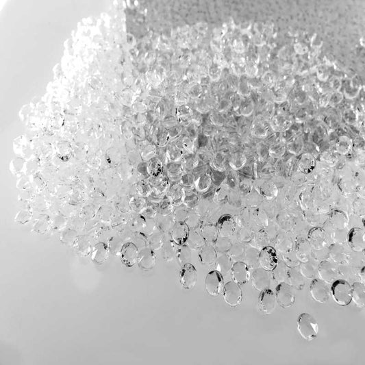 Clear Scatter Crystals – Wedding Table Decorations, Party Décor, Vase Fillers