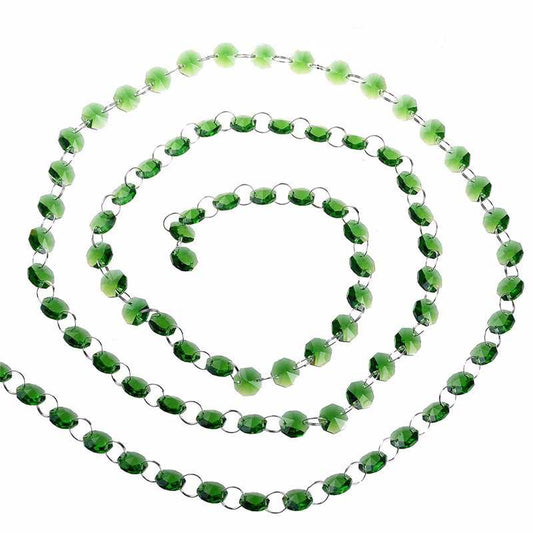 green strands of crystals