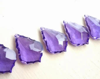Light Purple French Cut Crystals – Tanzanite, Violet & Lilac Glass Prisms