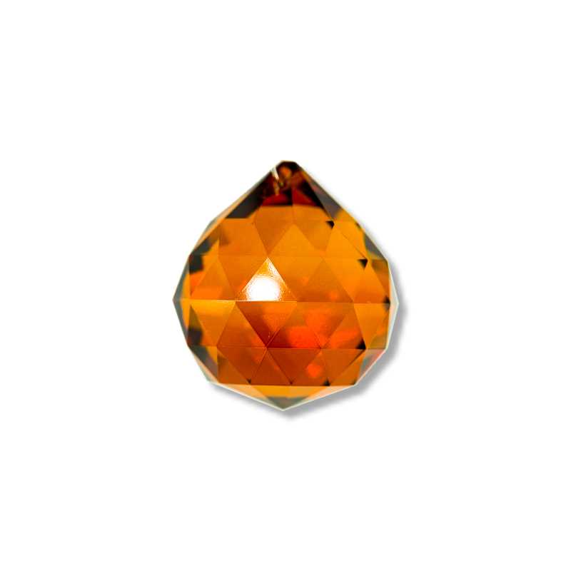 Amber faceted chandelier replacement ball 