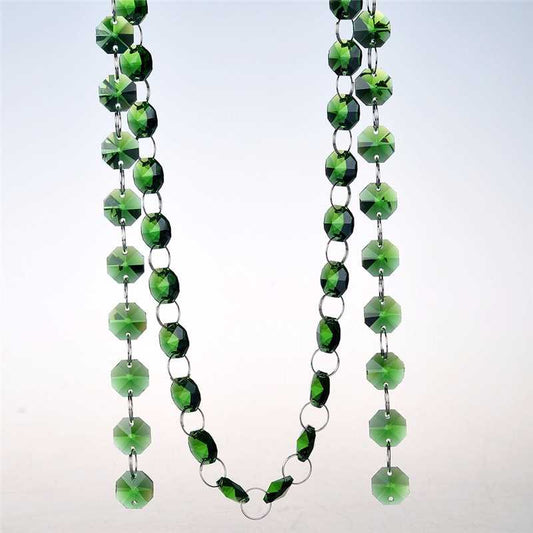 strands of green crystals 